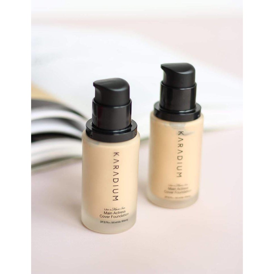 Kem Nền Mỏng Nhẹ Tự Nhiên Karadium Main Actress Cover Foundation 30ml SPF30/PA++