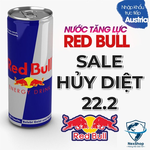 Nước Tăng Lực Redbull Xanh 250ml Nhập Khẩu Mỹ