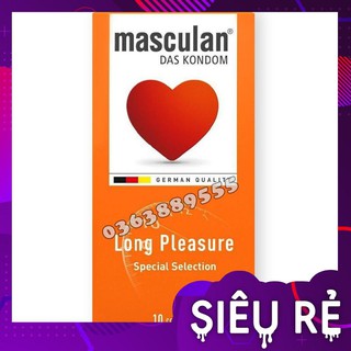 Bao cao su Masculan cam Hộp 10 chiếc, giao hàng nhanh, kín đáo