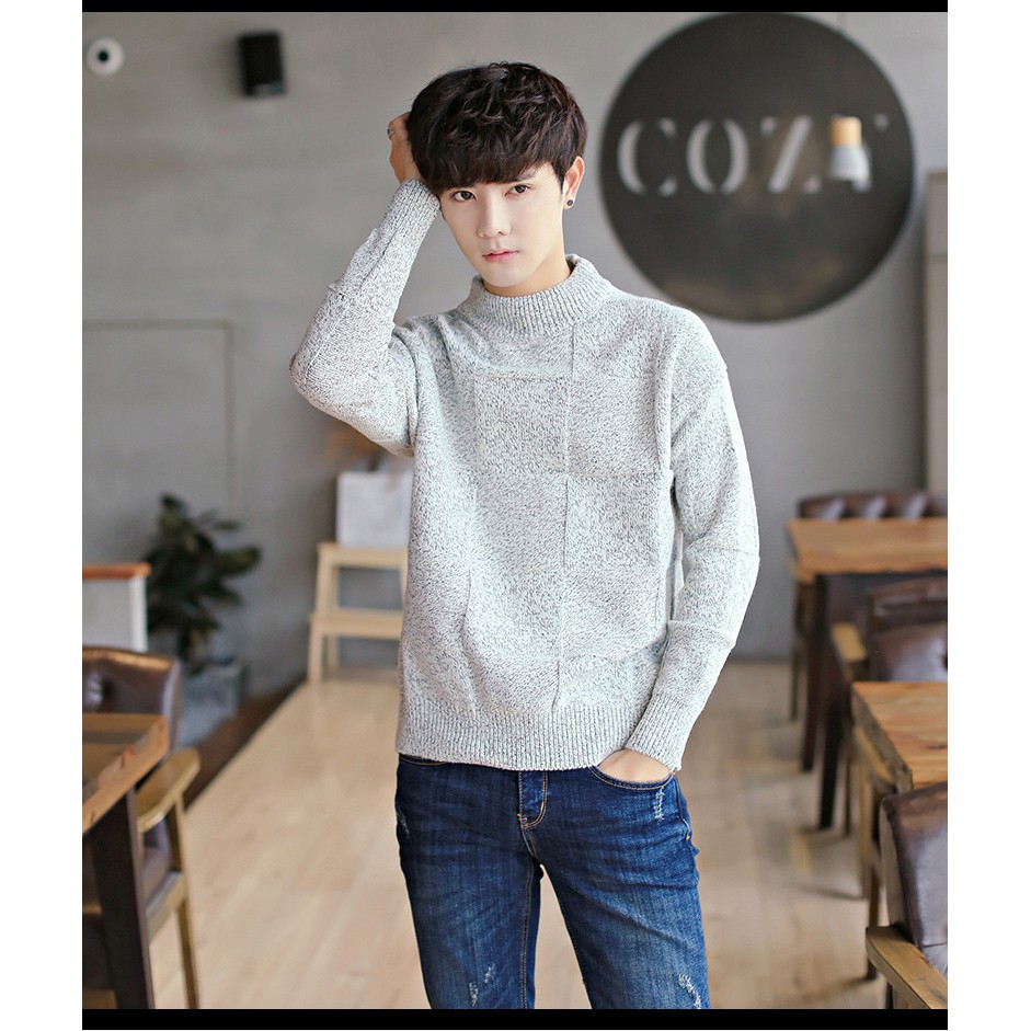 (LEN QUẢNG CHÂU) Áo len nam Hàn Quốc chất dày dặn - AL07 | BigBuy360 - bigbuy360.vn