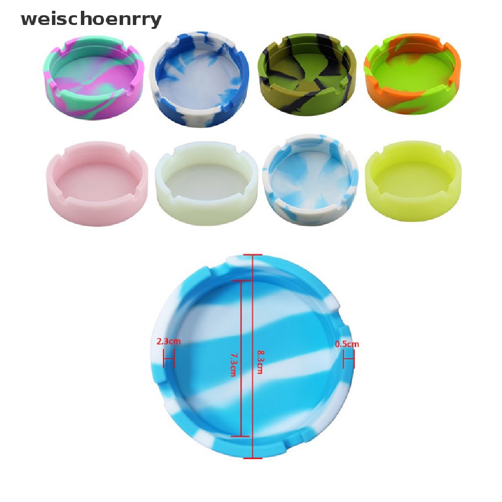 1 Gạt Tàn Thuốc Lá Bằng Silicone Mềm Phát Sáng Trong Tối