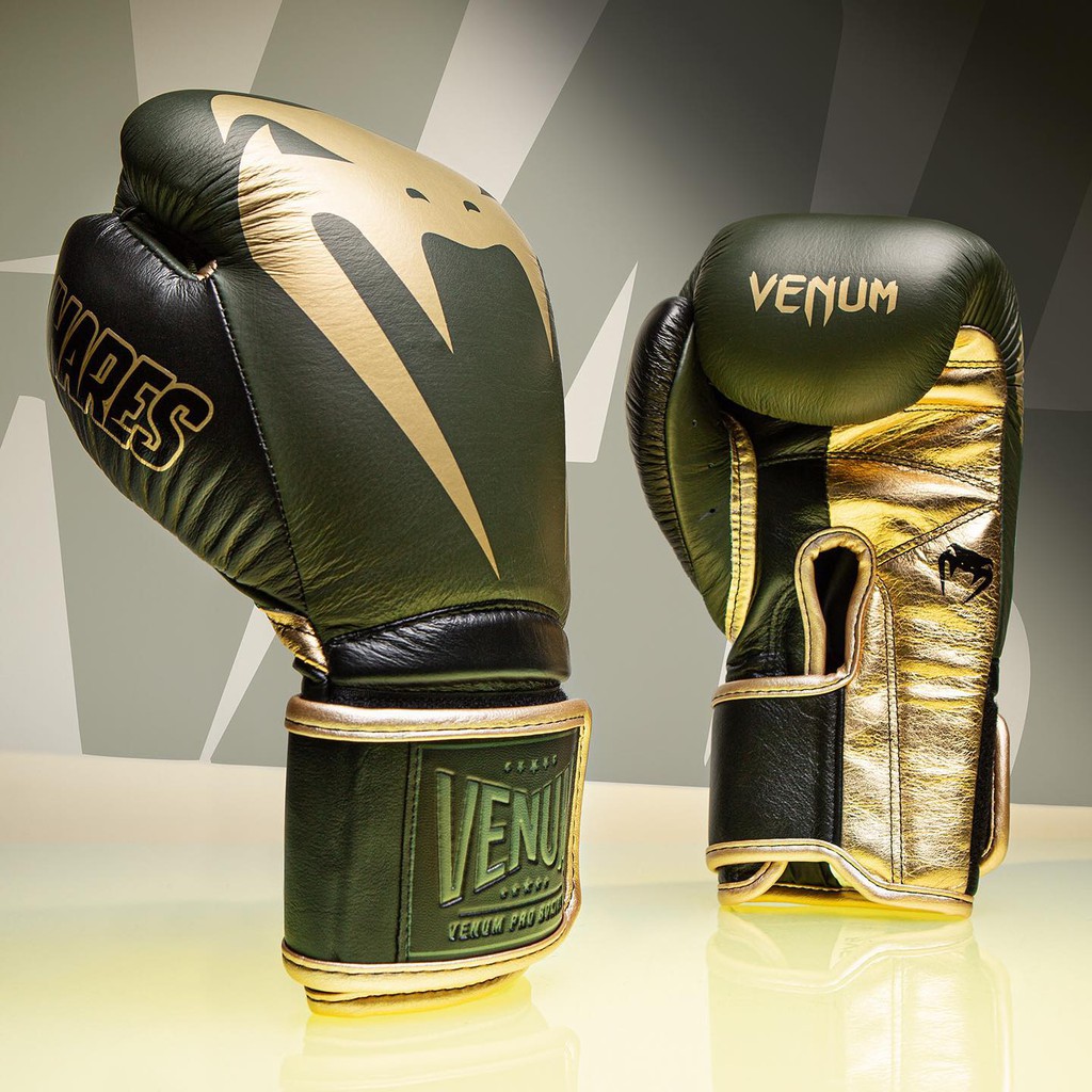 Găng tay boxing Venum Giant 2.0 Pro Linares Edition - Khaki/Black/Gold