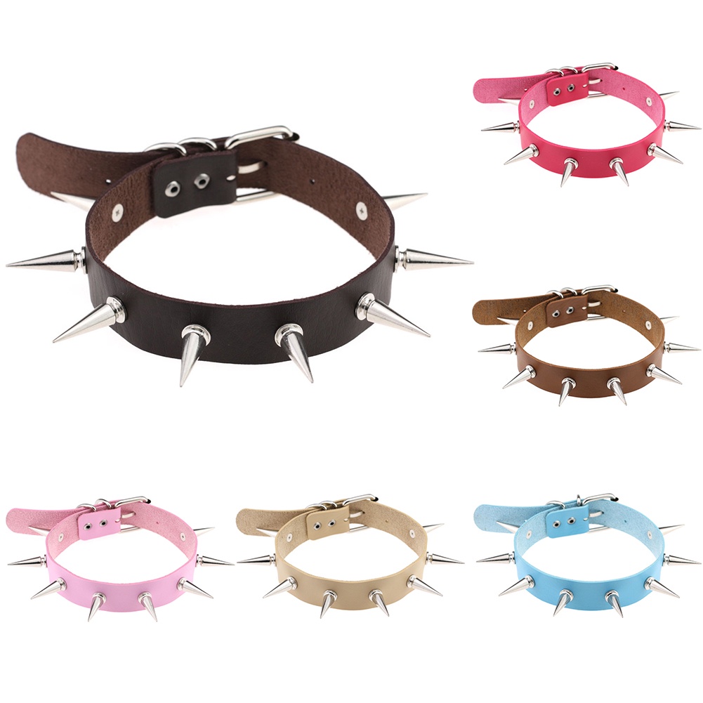 (Hàng Có Sẵn) VòNg Cổ Choker Giả Da ĐíNh Đinh Cá TíNh