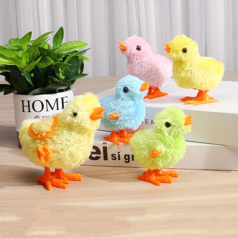 Gà con đồ chơi lên dây cót cho bé Đồng hồ nhảy gà búp bê sang trọng (màu ngẫu nhiên)