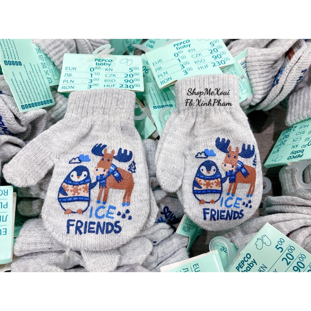 BAO TAY LEN CHO BÉ SƠ SINH MÙA ĐÔNG 6- 24M HIỆU PEPCO BABY