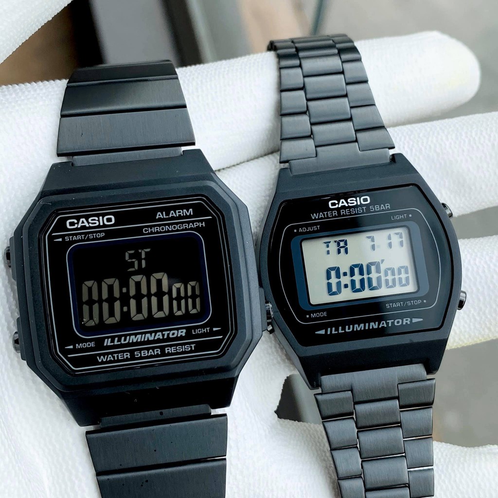 (Ảnh thật) Đồng hồ đôi Casio B650 và B640 Black - Chinh hãng