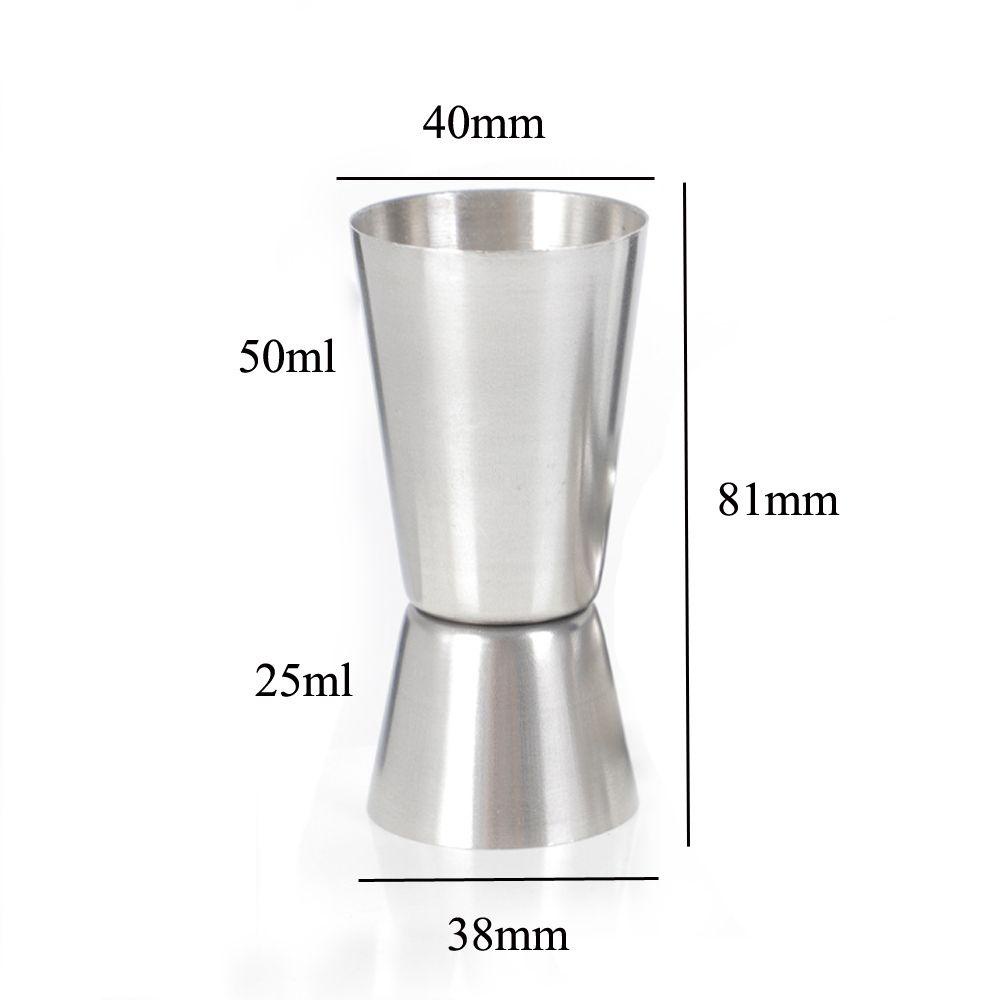 Cốc Đong 25 / 50ml Bằng Thép Không Gỉ Hai Đầu Dùng Trong Nhà Bếp