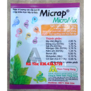 Phân Trung - Vi lượng cao cấp qua lá Micrap MicroMix - Nhập khẩu trực tiếp từ Italy (1 gói)