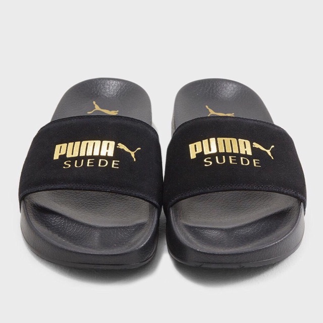 *HÀNG CHÍNH HÃNG, AUTHENTIC* DÉP PUMA SUEDE BLACK/ GOLD HOT HIT