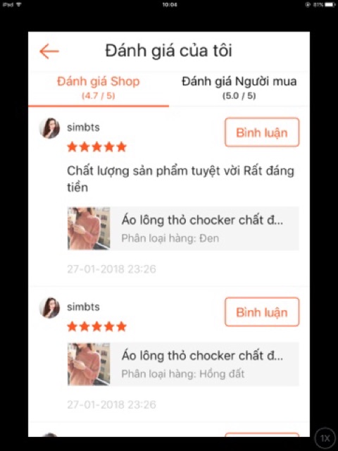 Áo lông thỏ chocker QC loại 1 mềm mịn