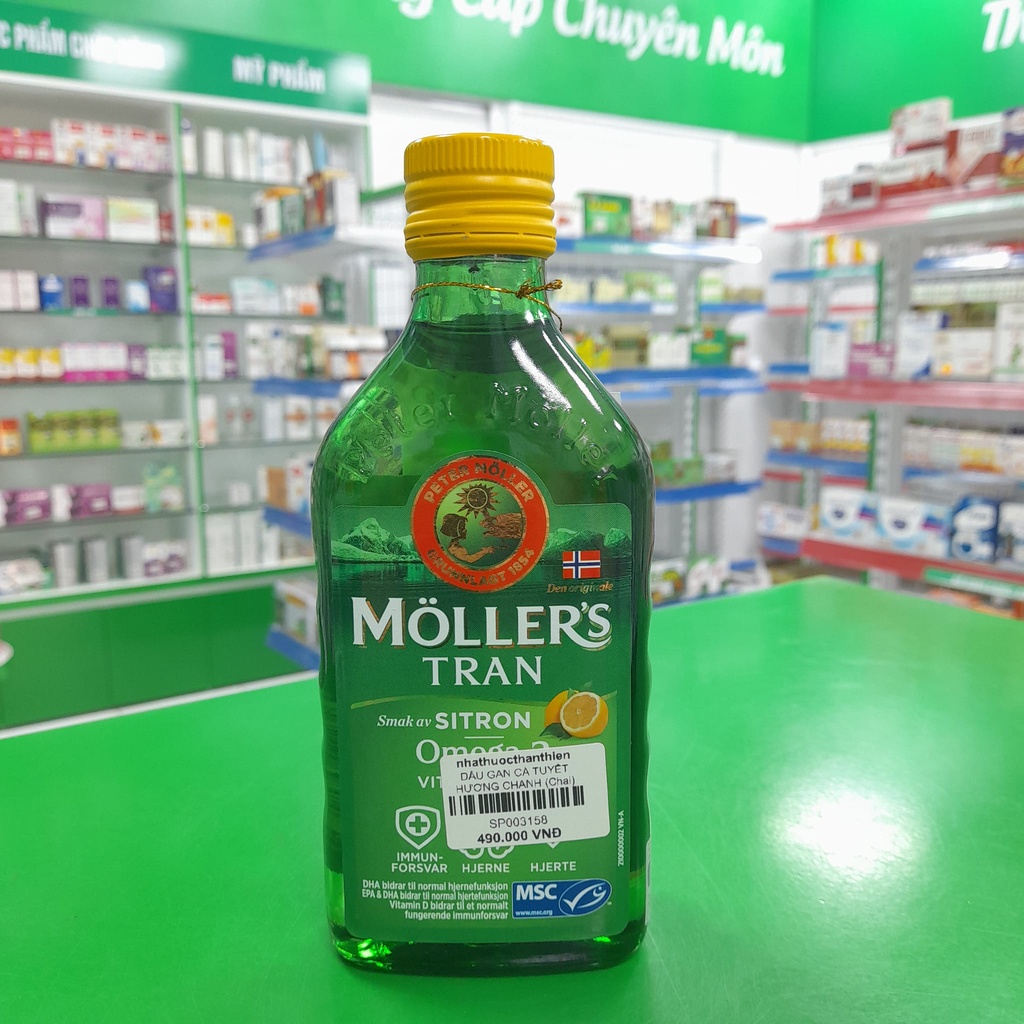DẦU GAN CÁ TUYẾT HƯƠNG CHANH (MOLLER'S DOBBEL OMEGA-3) 250ML
