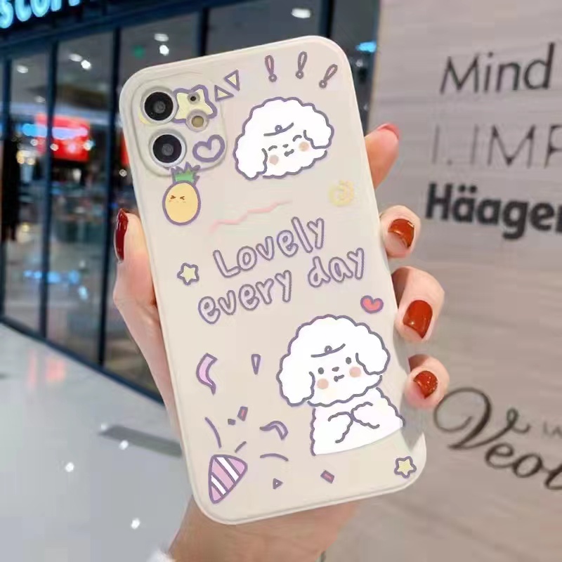 Ốp lưng iphone cạnh vuông BẢO VỆ camera CUTE /7/7plus/8/8plus/x/xr/xs/11/12/13/pro/max/plus/pro
