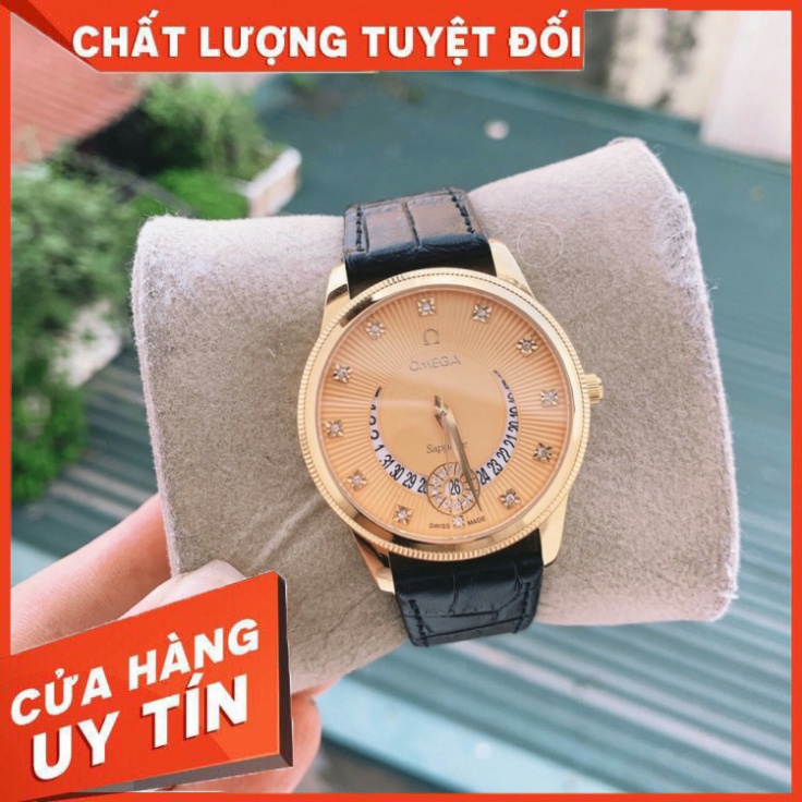 Đồng Hồ Nam 0mega Sapphire OM032 case 38mm Máy Pin Nhật Chống Xước Tuyệt Đối