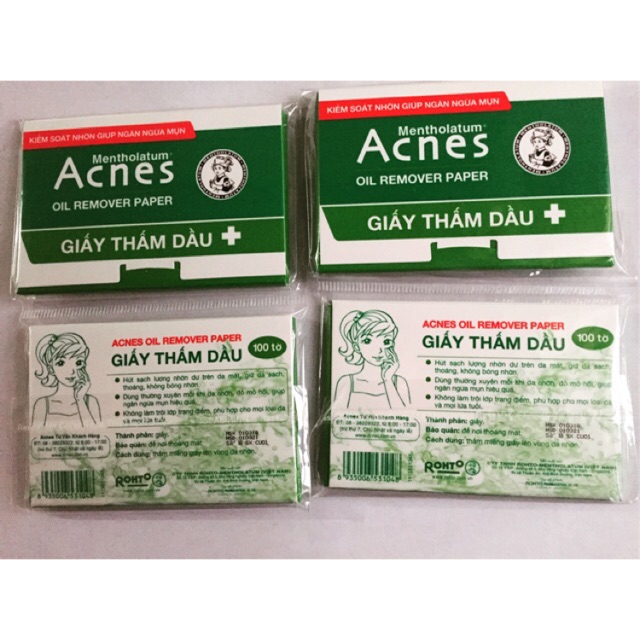 Giấy thấm dầu acnes 50 - 100 tờ hoặc Film thấm dầu 50 tờ | BigBuy360 - bigbuy360.vn