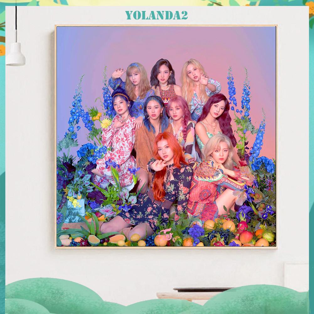 Bộ Tranh Đính Đá 5d Tự Làm Hình Các Thành Viên Trong Twice Độc Đáo