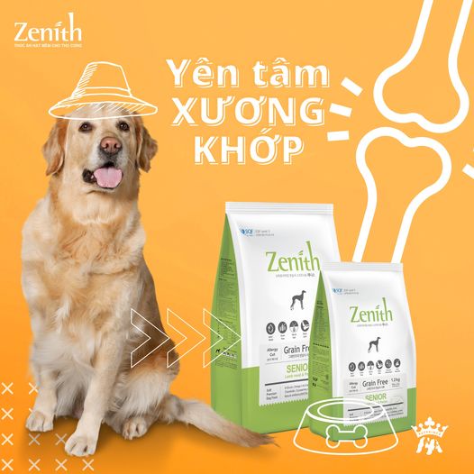 Hạt mềm cho chó già, thức ăn cho chó già Zenith Senior