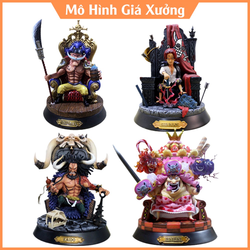 Mô hình One Piece Tứ Hoàng Shanks Kaido Râu Trắng BigMom cao 22-24cm + phụ kiện đi kèm , figure one piece