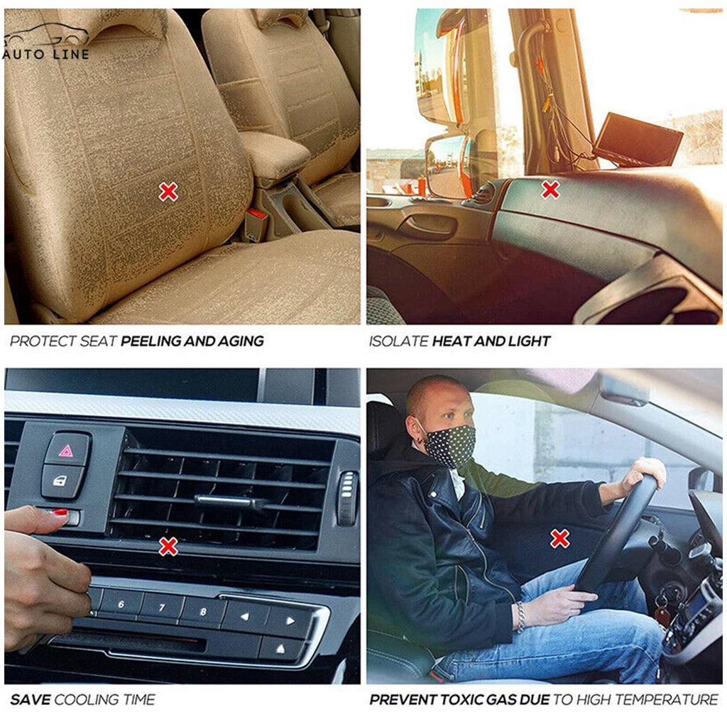 Tấm Che Nắng 55.1 x 27.6in Cho Kính Chắn Gió Xe Hơi Xe Tải SUVs@AN-MO1-Sshcy8039