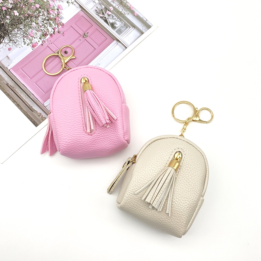 Ví Da PU Đựng Tiền / Thẻ Có Khóa Kéo Nhỏ Xinh C22 Cho Bạn Gái