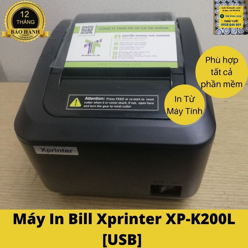 Máy in bill Xprinter XP-K200L [USB] In Từ Máy Tính/LapTop | WebRaoVat - webraovat.net.vn