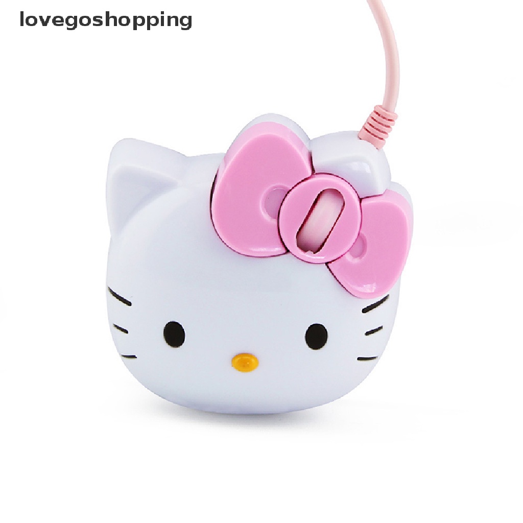 Chuột Quang Chơi Game Có Dây USB 2.0 In Hình Hello Kitty 3D Cho Máy Tính