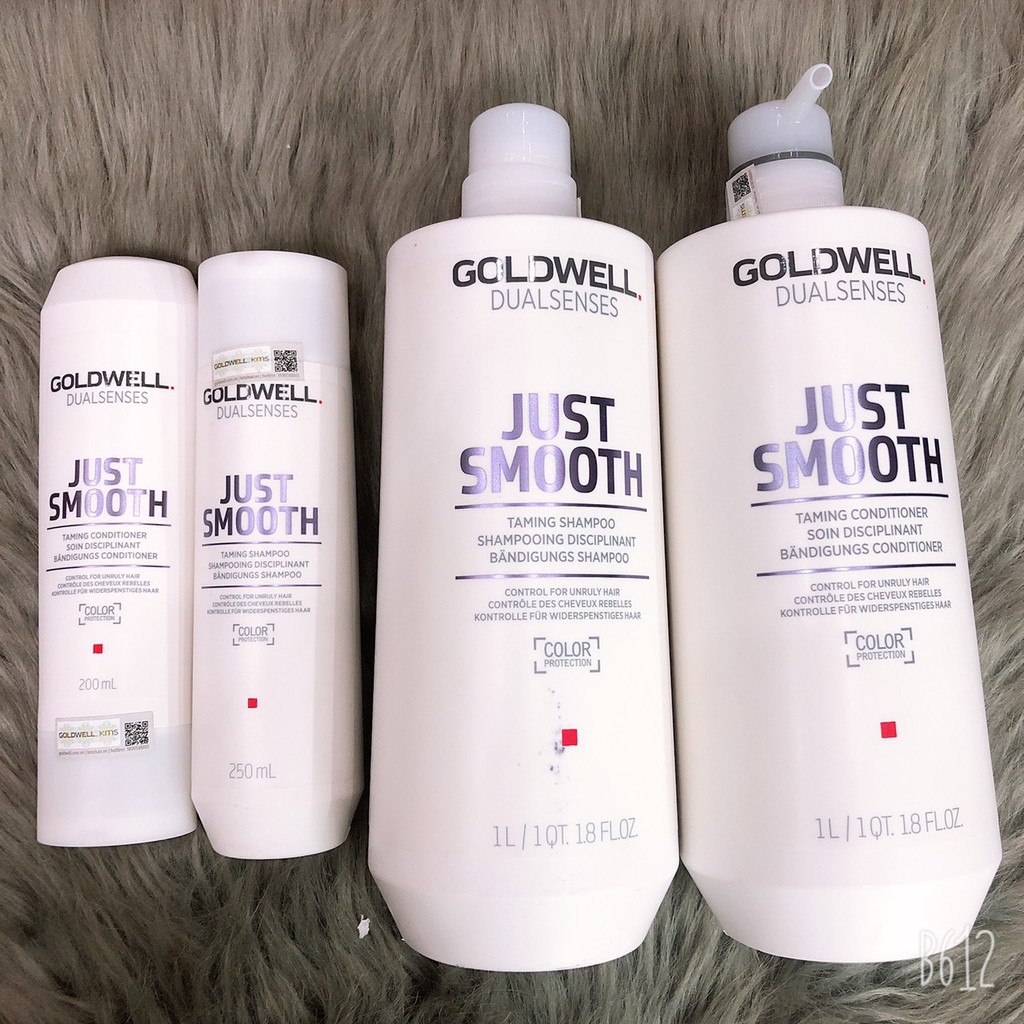 BỘ DẦU GỘI XÃ SUÔN MƯỢT DƯỠNG ẨM GOLDWELL JUST SMOOTH ( hàng chính hãng )