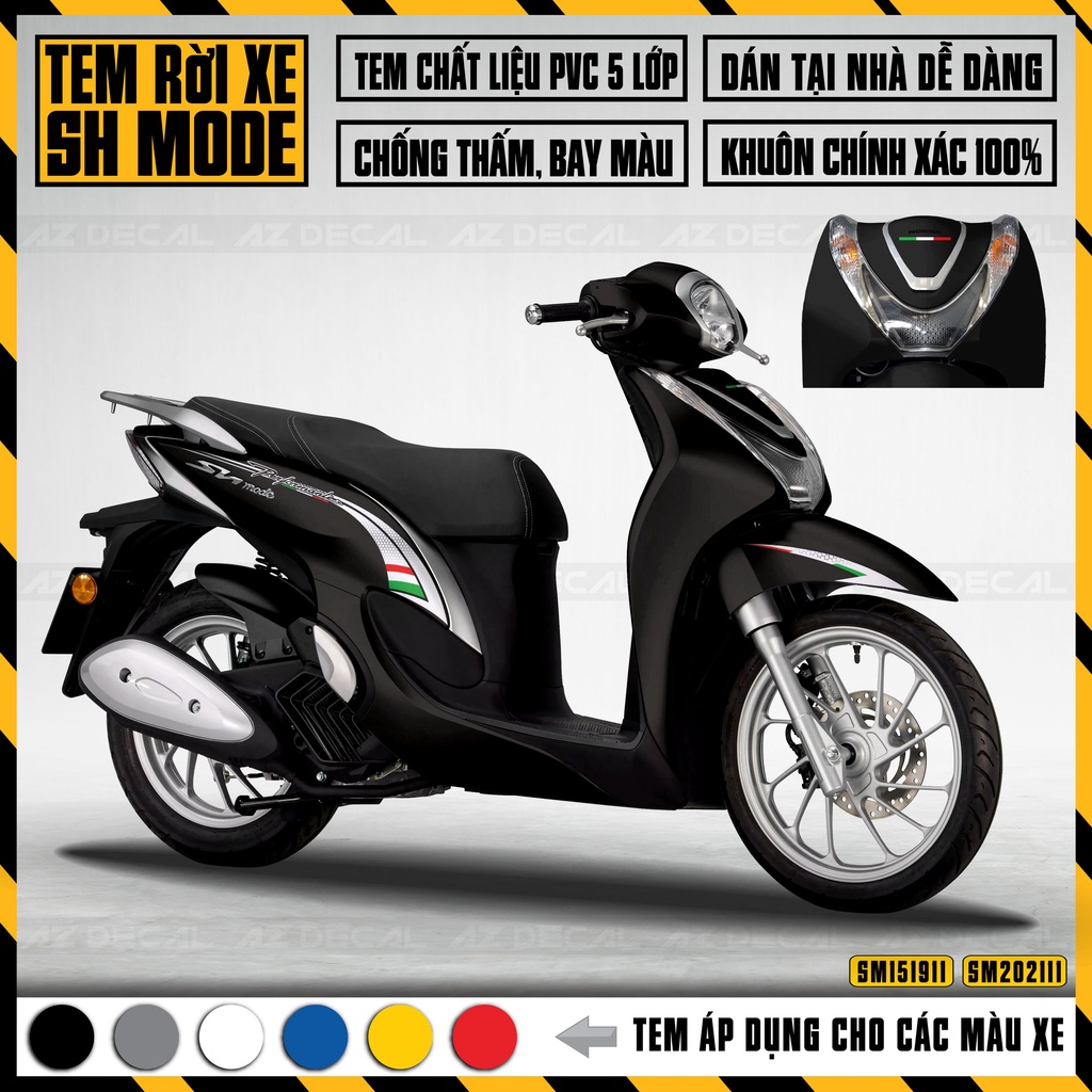 Tem Xe SH Mode Mẫu Matrix Italy | SM11 | Decal Performante Dán SH Nữ Đẹp, Chống Nước, Chống Phai Màu