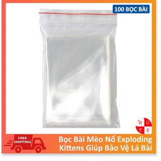Sleeves Bọc Bài Mèo Nổ Exploding Kittens Bảo Vệ Bài 6.4 x 9 cm 100 cái