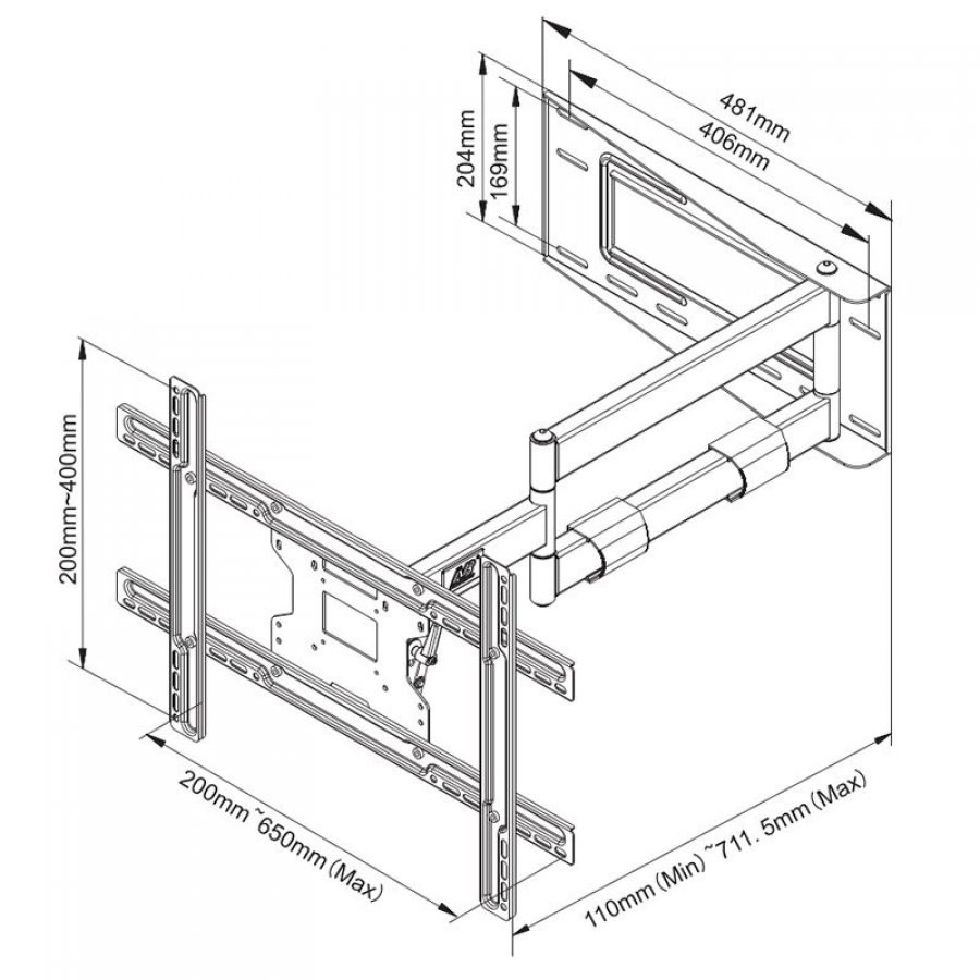 [Chính Hãng] Khung treo tivi đa năng NB SP2 45inch - 70inch nhập khẩu