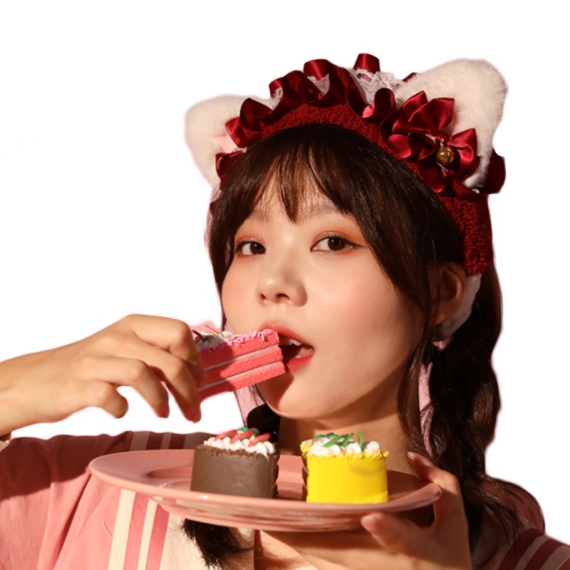 Băng Đô Tai Mèo Hoạt Hình Mềm Mại Chăm Sóc Da Cho Nữ