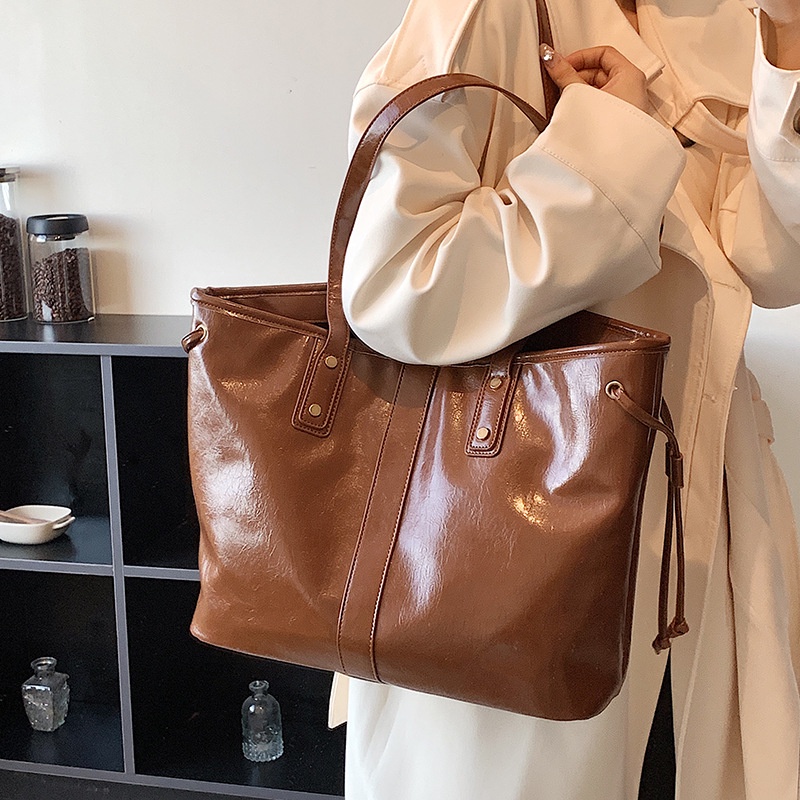 IELGY Túi Đeo Vai Cỡ Lớn Phong Cách retro Thời Trang Cho Nữ