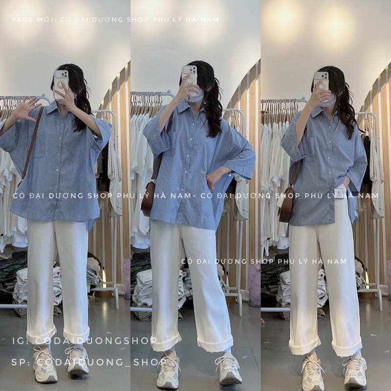 Sơ mi kẻ form to