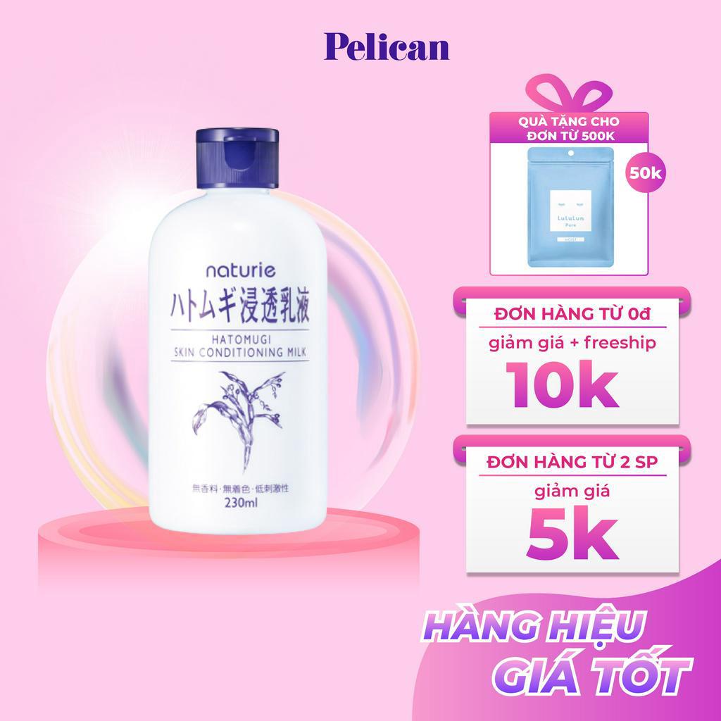 Sữa Dưỡng Da Naturie Chiết Xuất Ý Dĩ 230ml Skin Conditioning Milk Nhật Bản dịu nhẹ lành tính không mùi