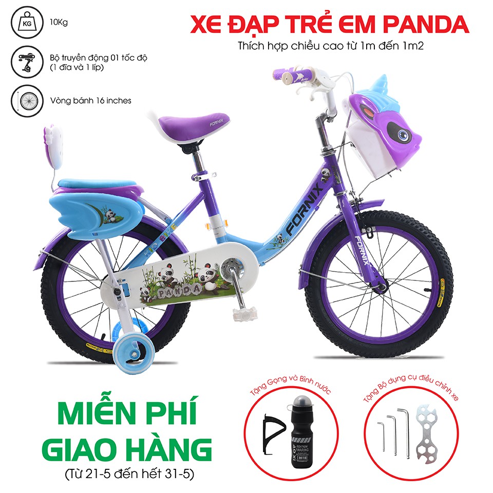 (Chính hãng)Xe đạp trẻ em Fornix Panda 16''-Bảo hành 12 tháng - Tặng Nón bảo hiểm trẻ em