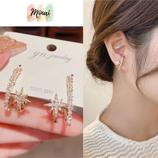 Hoa Tai Nữ Bông Tuyết Đính Đá Cao Cấp - Khuyên Tai Nữ Phong Cách Hàn Quốc Độc Đáo KT04