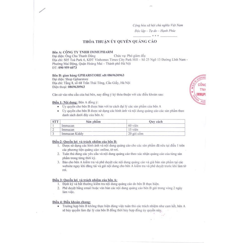 Immucan USA viên tăng sức đề kháng hộp 60 viên