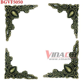 BỊT GÓC VUÔNG HỌA TIẾT F096 - BỘ 4 CÁI - trang trí cạnh, góc, hộp nữ trang,, bịt các góc sắc nhọn