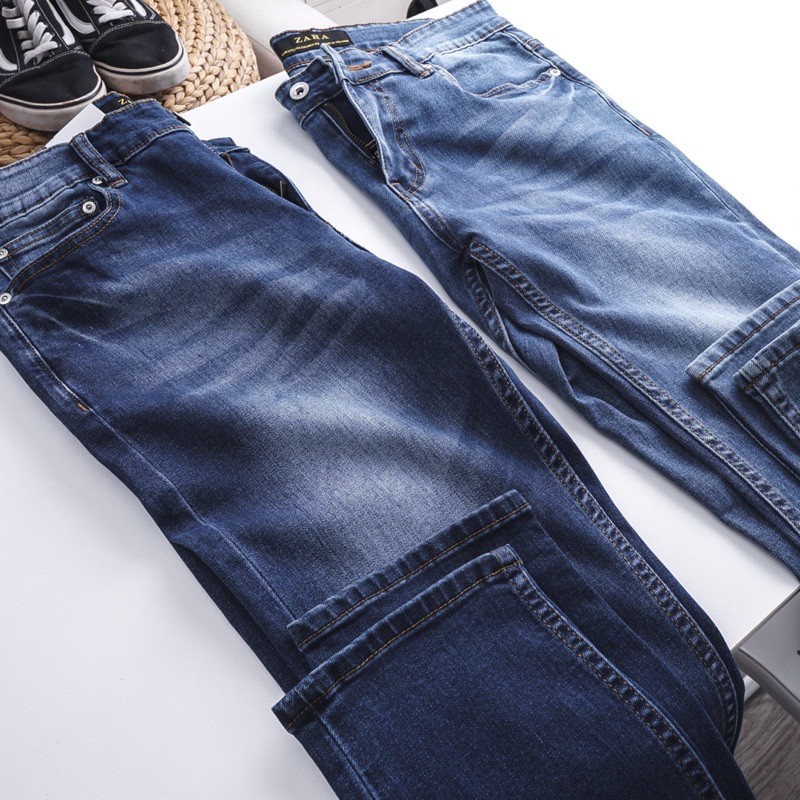 Quần jean nam xanh đậm slimfit nhập khẩu - co giãn | BigBuy360 - bigbuy360.vn
