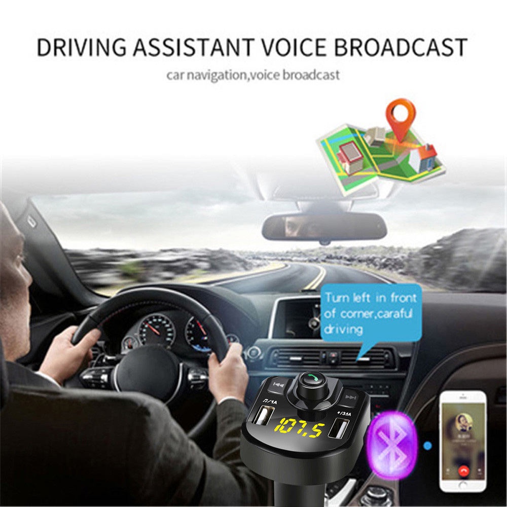 Megamall Bluetooth Car FM Transmitter Wireless Radio Adapter USB Charger Mp3 Player