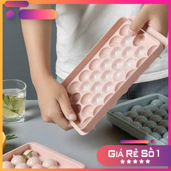 Khay làm đá bi tròn 33 viên siêu đẹp.