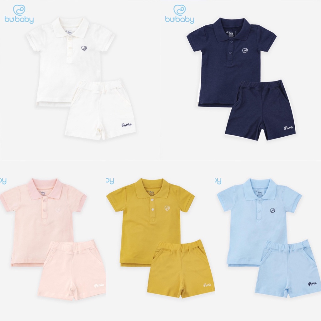 Bộ Polo cộc tay cao cấp Ponie Bu Baby siêu đẹp cho bé đến 4 tuổi