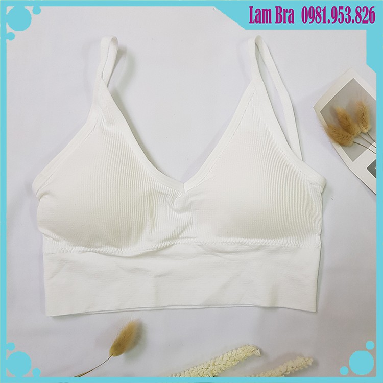 Áo Bra Thun Gân Len Tăm Hở Lưng Khoét Lưng Chữ U Siêu Đẹp