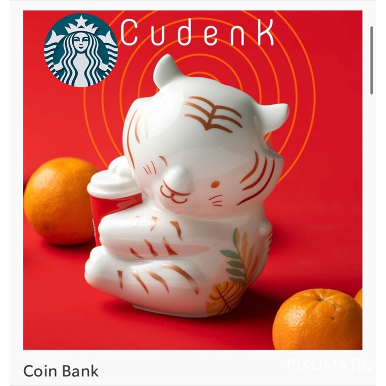 Ống Heo Đất Hình Cọp Starbucks - Ly Bình Starbucks