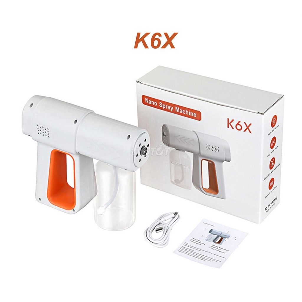 Súng Phun Khử Khuẩn Nano Cồn K6x Súng Phun Xịt Khuẩn Cầm Tay Máy Xịt Khử Khuẩn Cầm Tay Cao Cấp