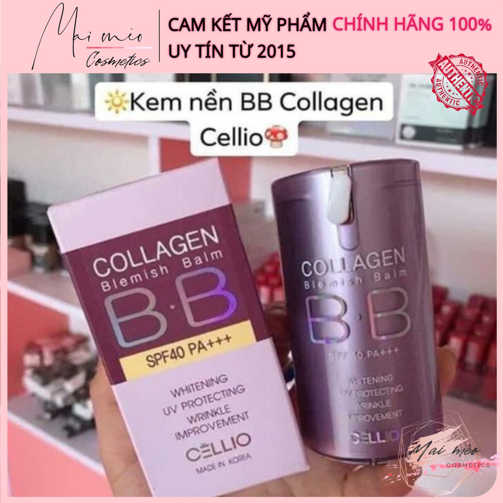 Kem nền Cellio Collagen Blemish Balm B.B SPF 40 PA+++