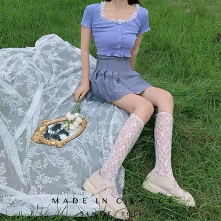 Tất ren cao cổ phong cách lolita xinh xắn cho nữ
