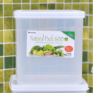 Hộp thực phẩm vuông 1600ml Inomata NỘI ĐỊA NHẬT BẢN