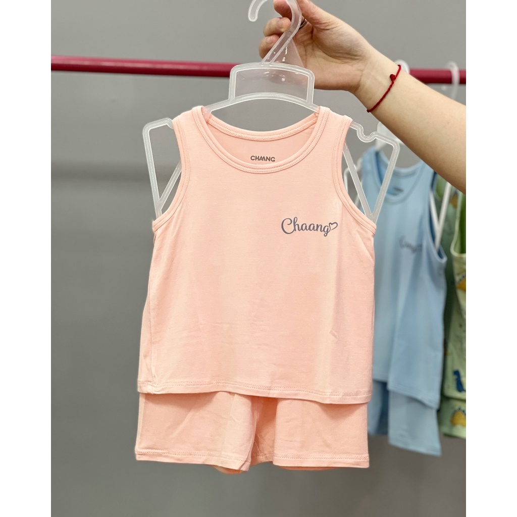 CHAANG Bộ ba lỗ cho bé trai bé gái chất cotton cao cấp mềm mịn thoáng mát