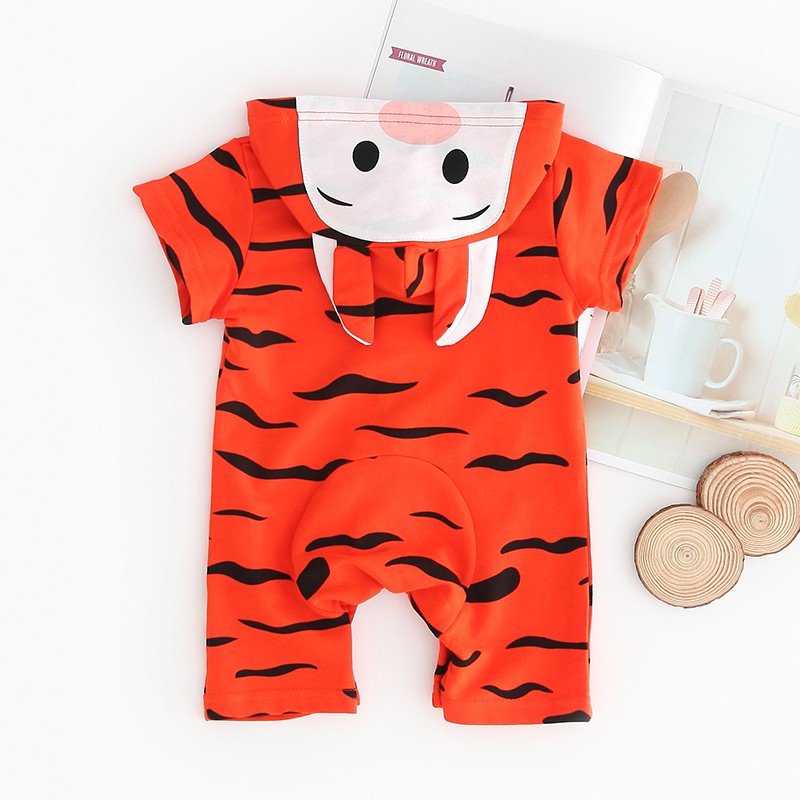 Áo liền quần hoodie in hình hoạt hình cho bé trai