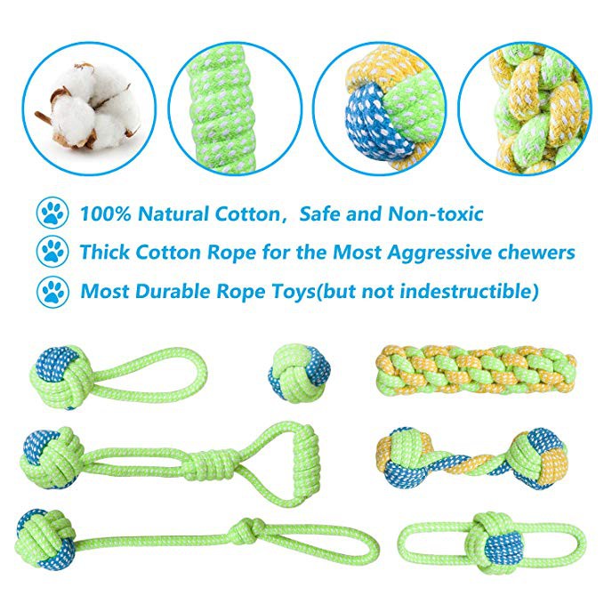 Đồ chơi nhai gặm bằng dây thừng cotton cho cún cưng chơi ngoài trời làm sạch răng TY0076